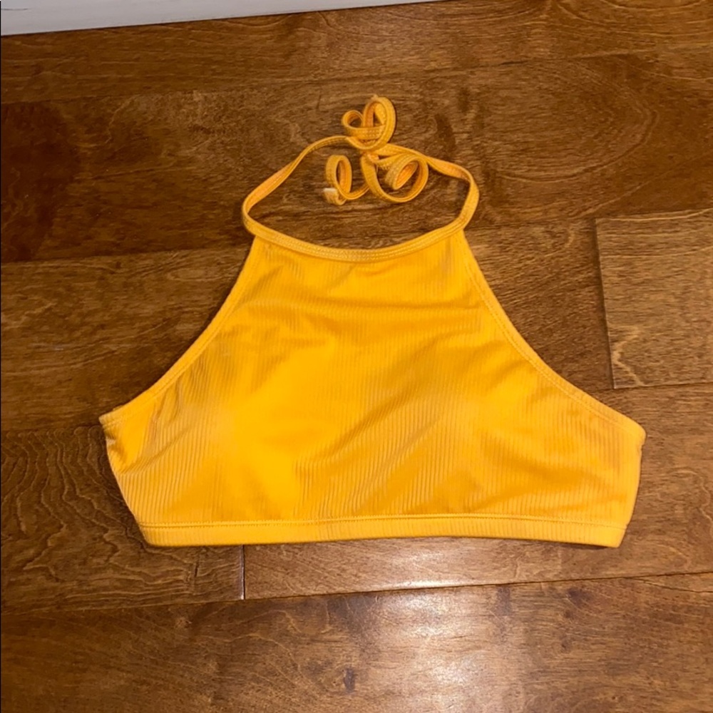Orange bikini halter top